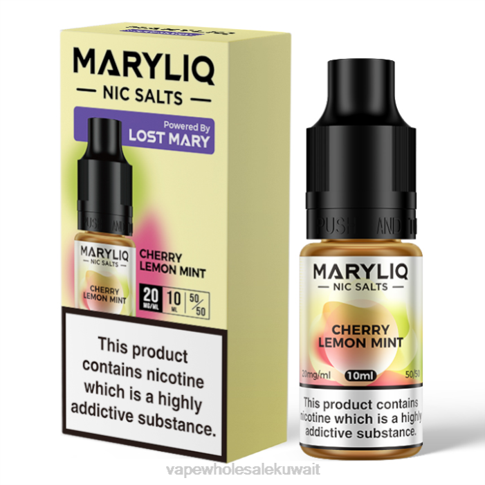 68FB444 - Vape الكويت الليمون الكرز والنعناع LOST MARY MARYLIQ أملاح النيكوتين - 10 مل - 20 ملغ