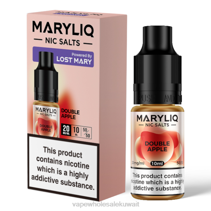 68FB446 - Vape Wholesaler تفاحة مزدوجة LOST MARY MARYLIQ أملاح النيكوتين - 10 مل - 20 ملغ