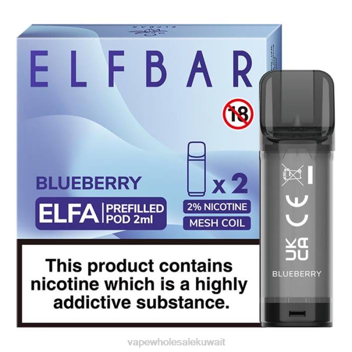 68FB316 - Vape Wholesaler .توت ELFBAR Elfa جراب مملوء مسبقًا - 2 مل - 20 ملجم (عبوتان)