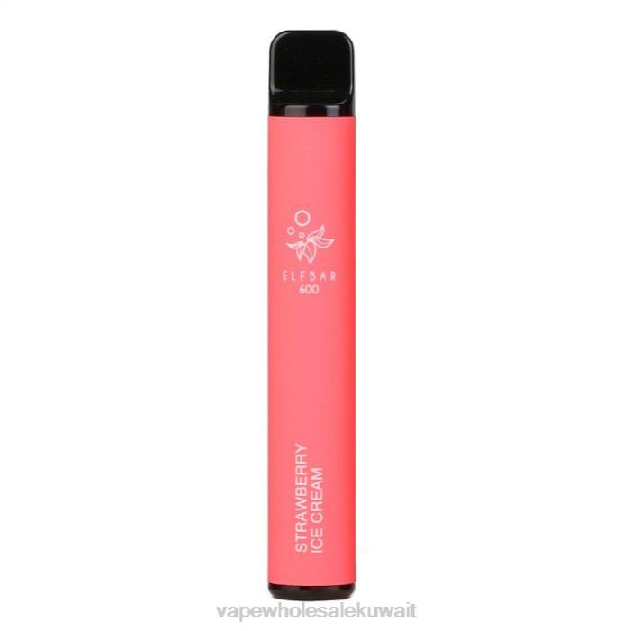 68FB104 - Vape الكويت ايس كريم فراولة ELFBAR 600