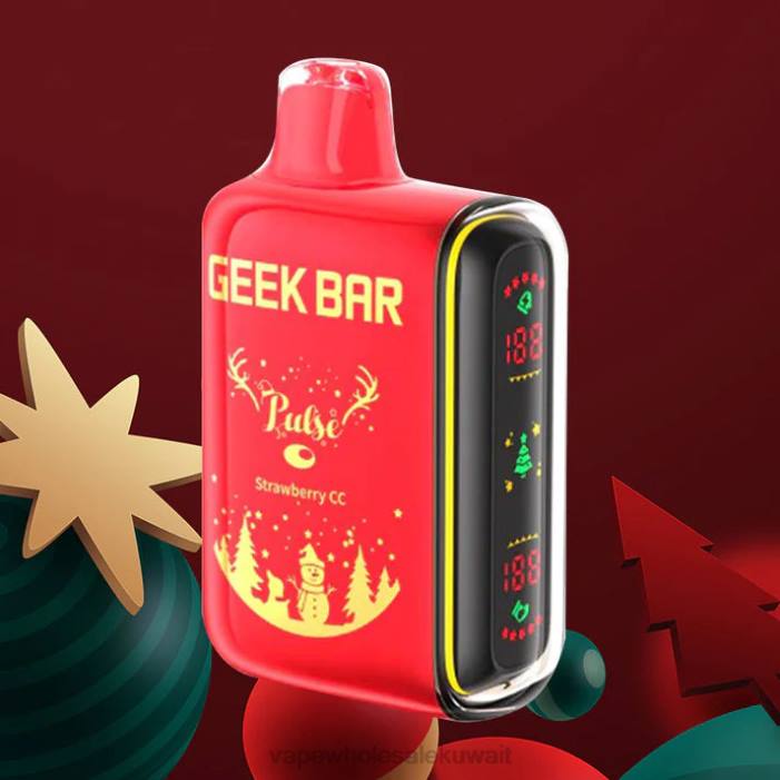 68FB86 - Vape Wholesaler الفراولة سي سي GEEK BAR Pulse إصدار العطلة 7500 نفث / 15000 نفث