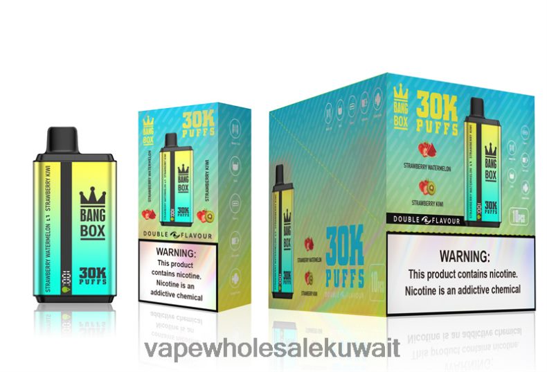 Vape الفاخر - Bang Box 30000 نفخة نكهات مزدوجة الفراولة والبطيخ والفراولة والكيوي TZP22864