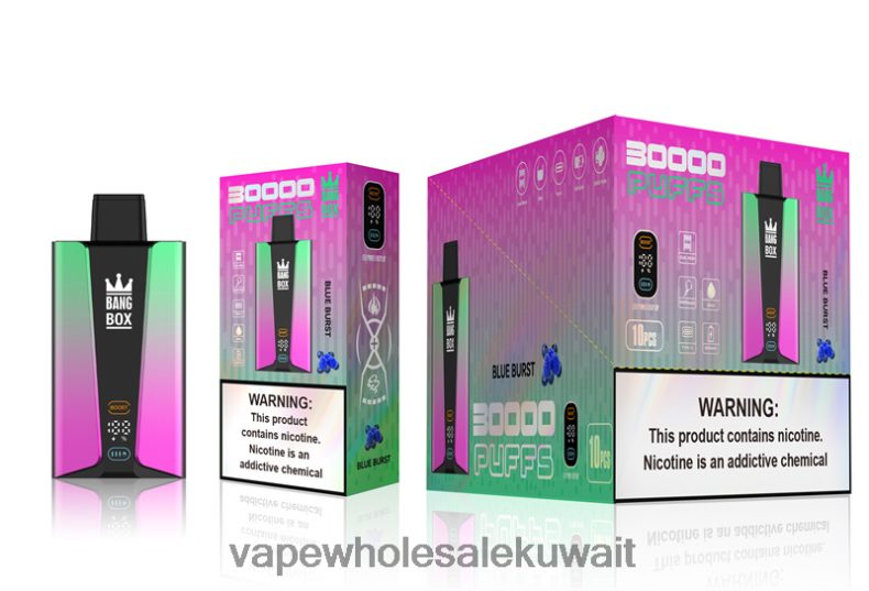 Vape الكويت - Bang Box شاشة سمارت 30000 نفخة انفجار أزرق TZP22882