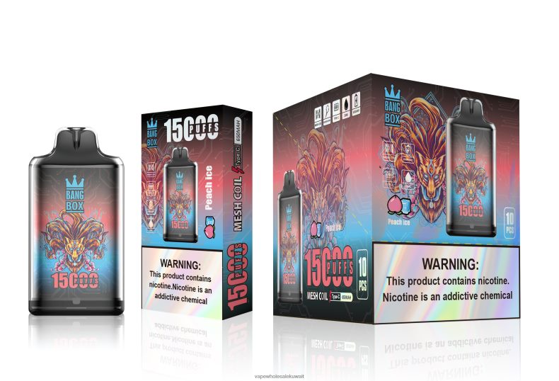 Vape الكويت - Bang Box s1-15000 نفث جليد الخوخ TZP228102