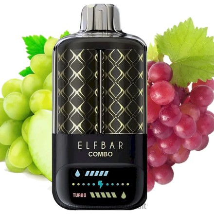 شراء Vape بالجملة - Elf Bar Combo 25000 العنب الأخضر والعنب RJNH89