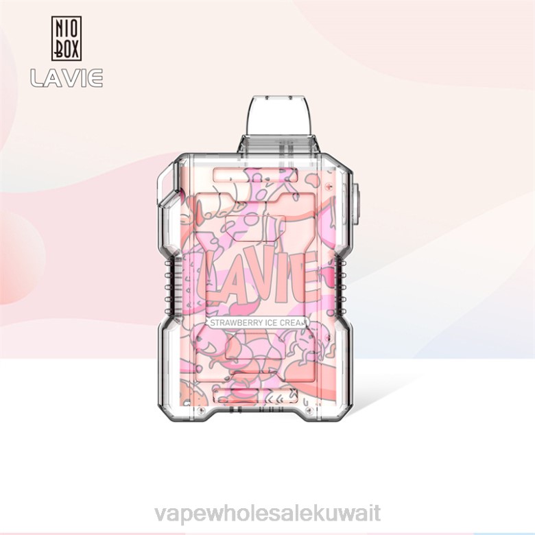 Vape الفاخر - LAVIE NIO BOX 9000 نفث RX0P196 آيس كريم الفراولة