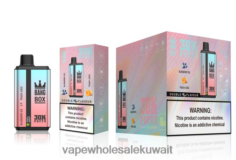 Vape Store - Bang Box 30000 نفخة نكهات مزدوجة ثلج التوت وعصير الخوخ TZP22863