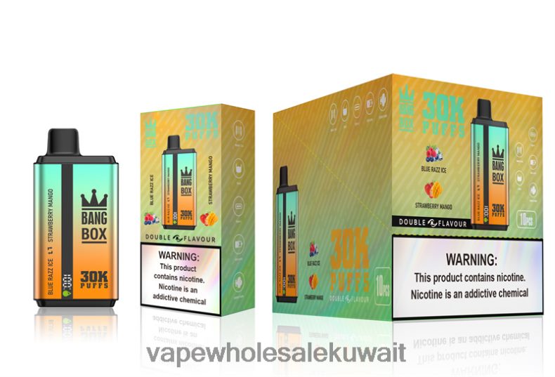 Vape Store - Bang Box 30000 نفخة نكهات مزدوجة بلو راز آيس وفراولة ومانجو TZP22873