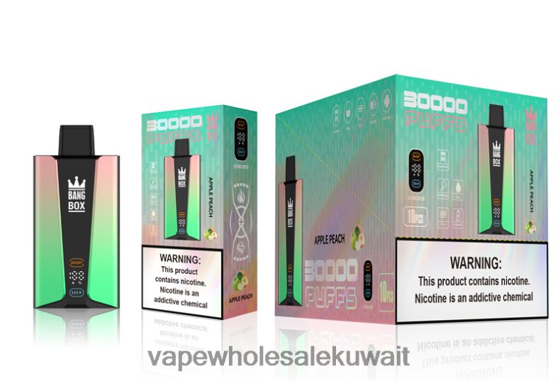 Vape Store - Bang Box شاشة سمارت 30000 نفخة التفاح والخوخ TZP22883