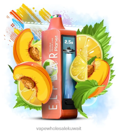 Vape Wholesale Kuwait - Elf Bar Planet 25000 الجير الخوخ المزدوج RJNH831