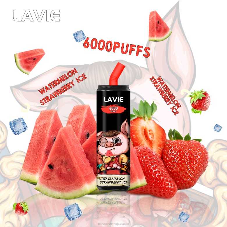 Vape Wholesaler - LAVIE Coke BAR 6000 نفث RX0P267 بطيخ فراولة مثلج