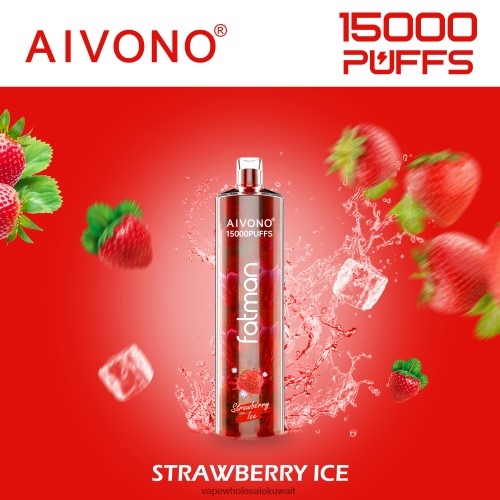 Vape Wholesale Kuwait - Aivono FATMAN 15000 جليد الفراولة TXZ26211