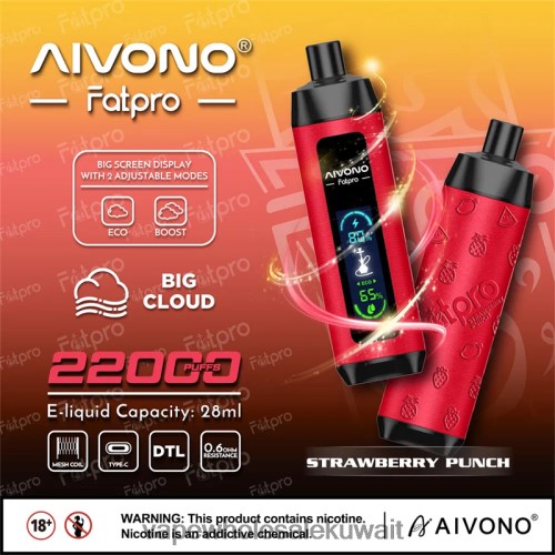 Vape بالجملة - Aivono Fatpro 22000 لكمة الفراولة TXZ2628