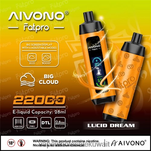 Vape Wholesaler - Aivono Fatpro 22000 حلم واضح TXZ2627