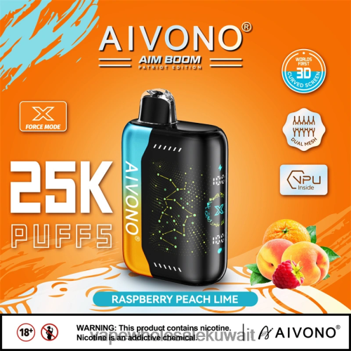 السجائر الالكترونية في الكويت - Aivono AIM BOOM 25000 التوت الخوخ الجير TXZ262350