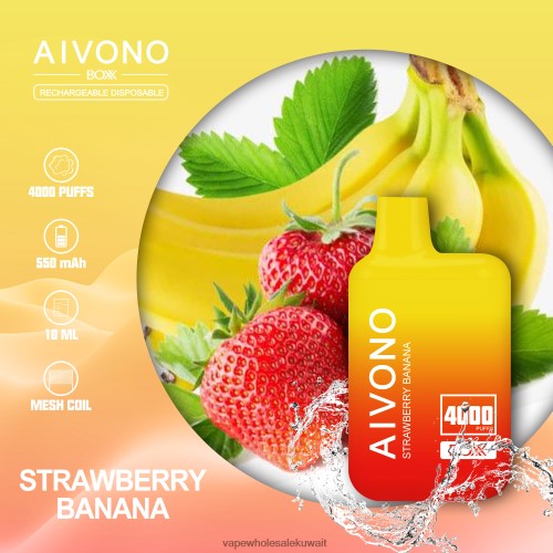 Vape Wholesale Kuwait - Aivono AIM BOXX 4000 موز فراولة TXZ262231