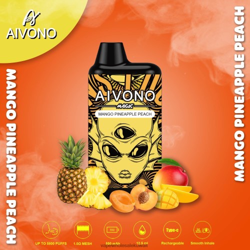 Vape بالجملة - Aivono AIM MAGIC 5800 علبة سجائر بالفم مانجو اناناس خوخ TXZ26288