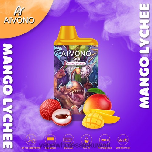 Vape بالجملة - Aivono AIM MAGIC 5800 علبة سجائر بالفم مانجو ليتشي TXZ26298