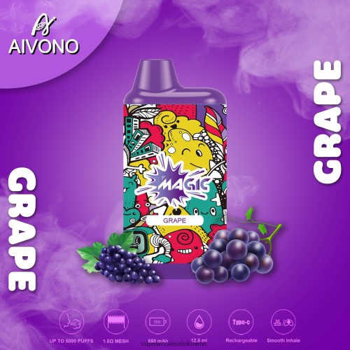 Vape Kuwait - Aivono AIM MAGIC 5800 علبة سجائر بالفم العنب TXZ26292