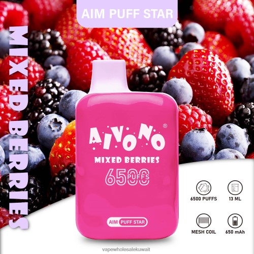 السجائر الالكترونية في الكويت - Aivono AIM PUFF STAR 6500 التوت المختلط TXZ262290