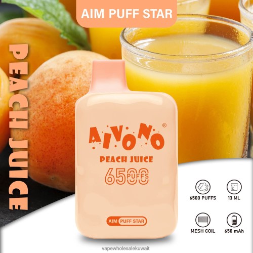 شراء Vape بالجملة - Aivono AIM PUFF STAR 6500 عصير الخوخ TXZ262289