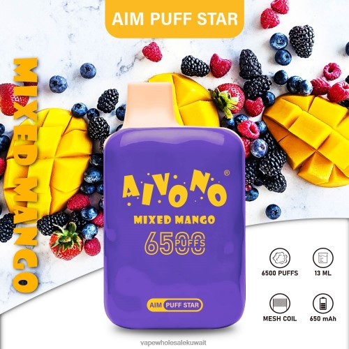 Vape الفاخر - Aivono AIM PUFF STAR 6500 مانجو مختلطة TXZ262296