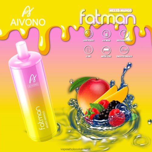 Vape الفاخر - Aivono FATMAN 6800 مانجو مختلطة TXZ26226