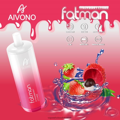 Vape Shop - Aivono FATMAN 6800 ليتشي الفراولة TXZ26223