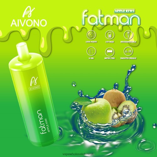 Vape Wholesale Kuwait - Aivono FATMAN 6800 كيوي تفاح TXZ26231