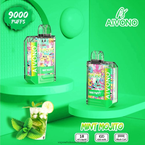 Vape Store - Aivono AIM XXL 9000 ملصق فم شفاف موهيتو النعناع TXZ26255