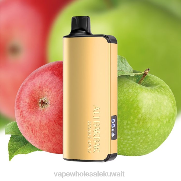 Vape Wholesaler - Alibarbar Ingot 20000 سيجارة للاستعمال مرة واحدة تفاحة مزدوجة XNJR47