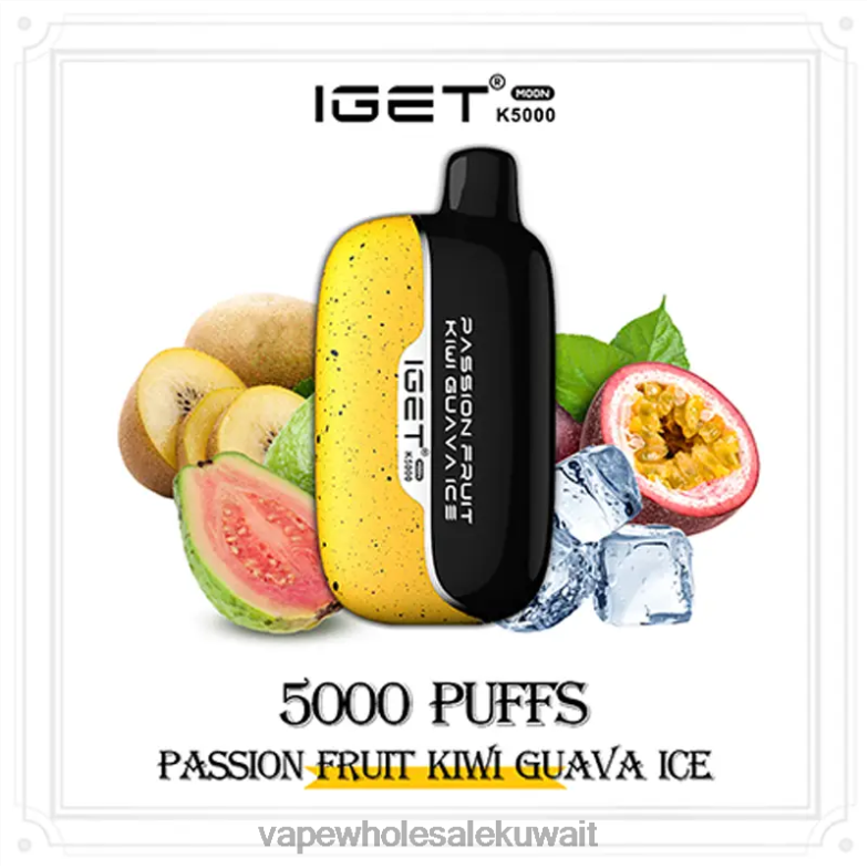 Vape Kuwait - IGET Moon k5000 662FV2 باشن فروت كيوي جوافة مثلج