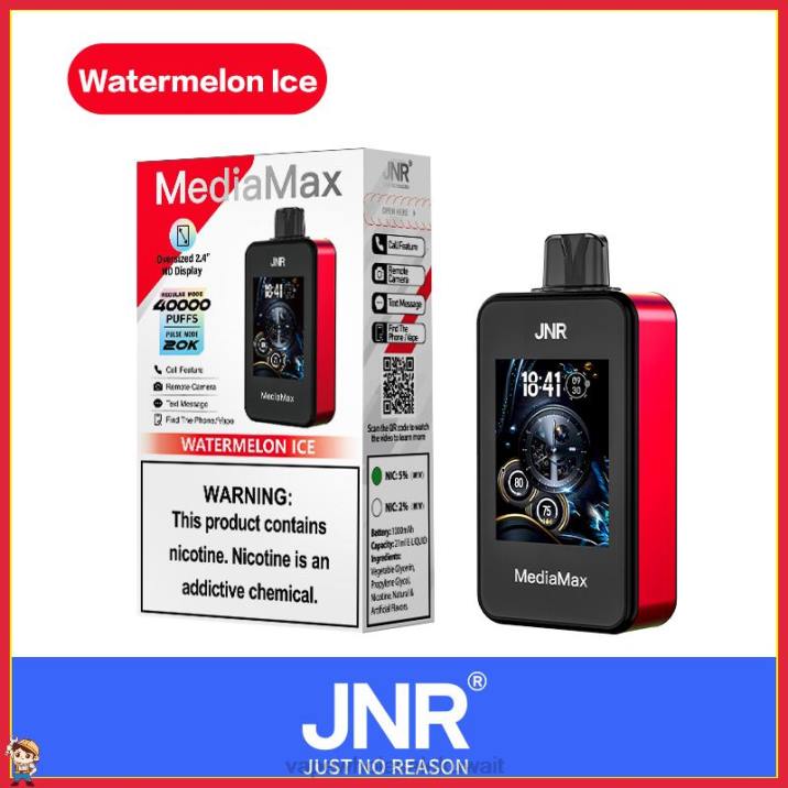 60JL18- Vape wholesale Kuwait JNR MediaMax نفخة 40 ألف ثلج البطيخ