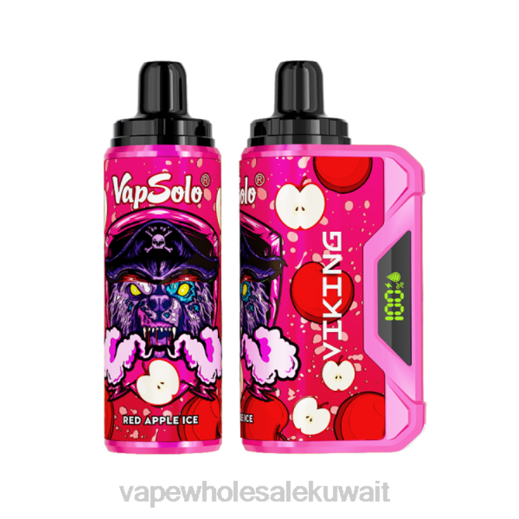 Vape الفاخر - Vapsolo VIKING vape القابل للتصرف ثلج التفاح الأحمر XNJR136