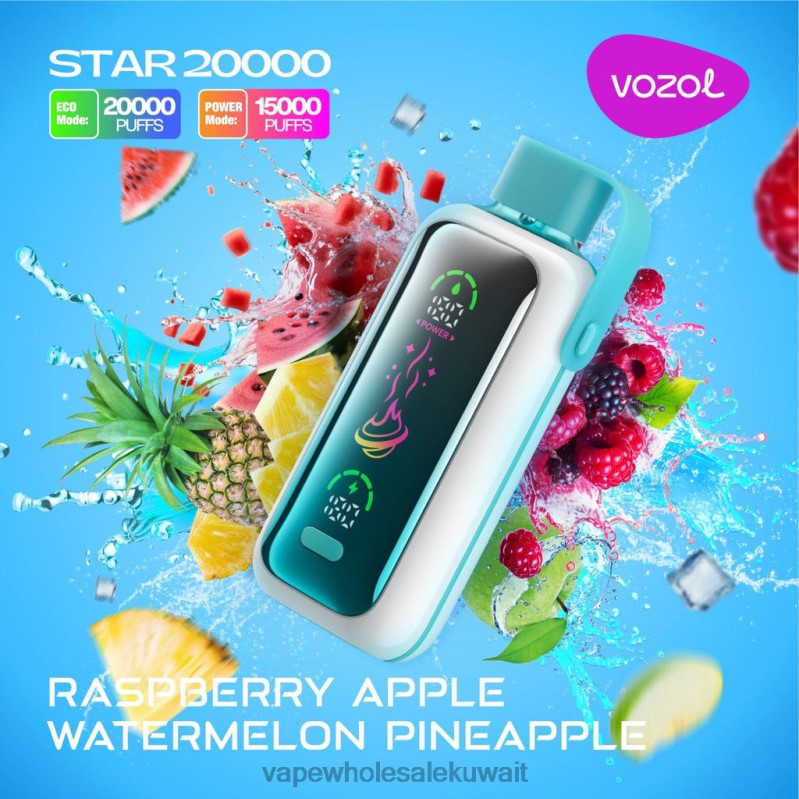 Vape بالجملة - VOZOL STAR 20000 6PP4X18 توت تفاح بطيخ أناناس