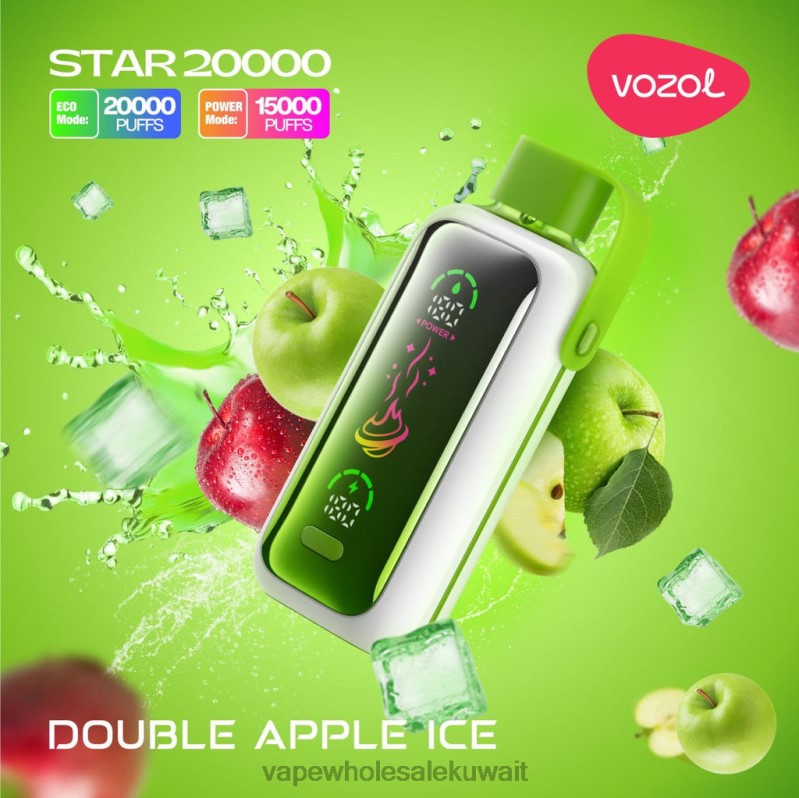 Vape Wholesaler - VOZOL STAR 20000 6PP4X7 ثلج تفاح مزدوج